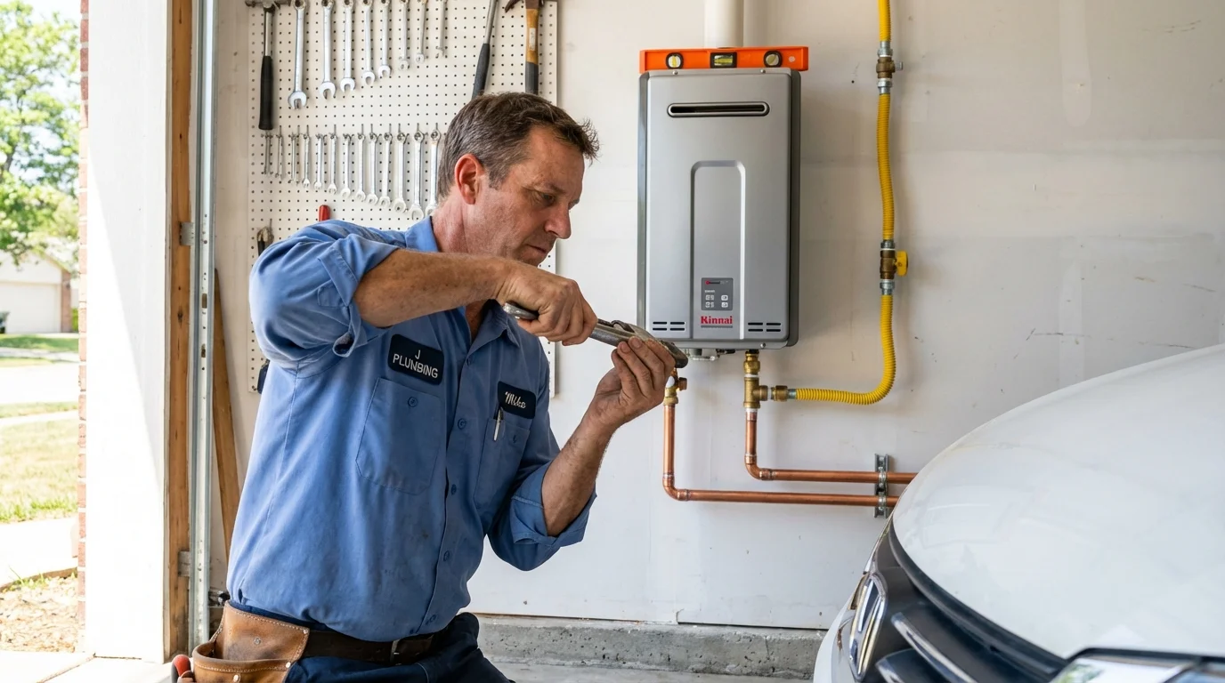 Tankless water heater installation by a Johns Plumbing LLC plumber in Gray Summit